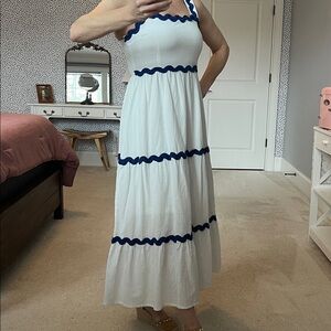 Ric Rac Trim Maxi Dress